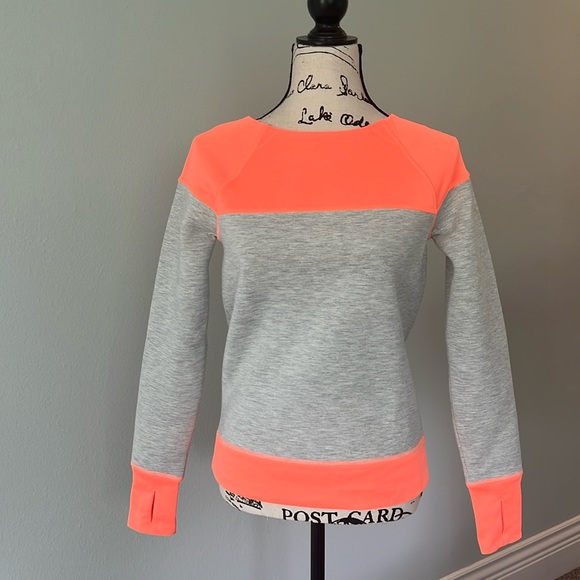 Athleta Tops - Athleta Grey and Neon Sweatshirt
